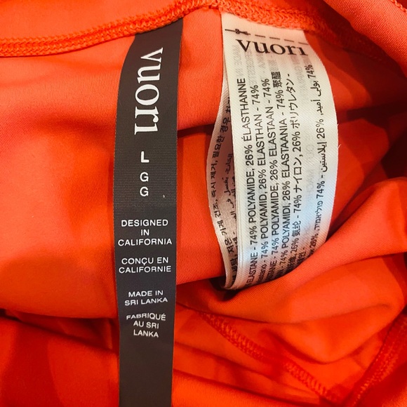 New Vuori bright coral daily form leggings, regular length - Picture 9 of 12